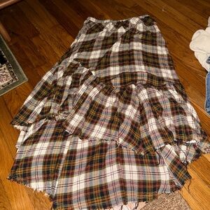 Free People Plaid Skirt